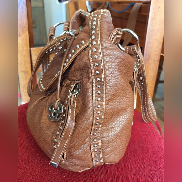 Red by Marc Ecko Soft Pebbled Vegan Leather Hobo Slouch Bag - Picture 4 of 17